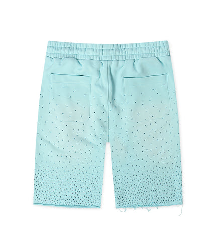 Gala Original Rhinestone Terry Shorts - Washed Sky Blue