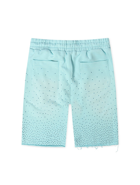 Gala Original Rhinestone Terry Shorts - Washed Sky Blue