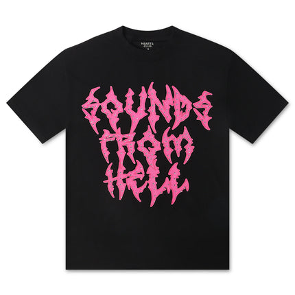 Lonely Hearts Club Sounds From Hell Premium Rhinestone T-Shirt - Black - Denim Exchange