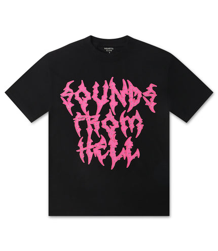 Lonely Hearts Club Sounds From Hell Premium Rhinestone T-Shirt - Black