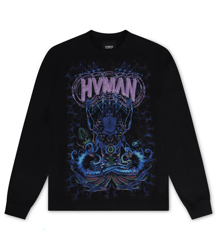 Hvman Crewneck Sweatshirt - Black