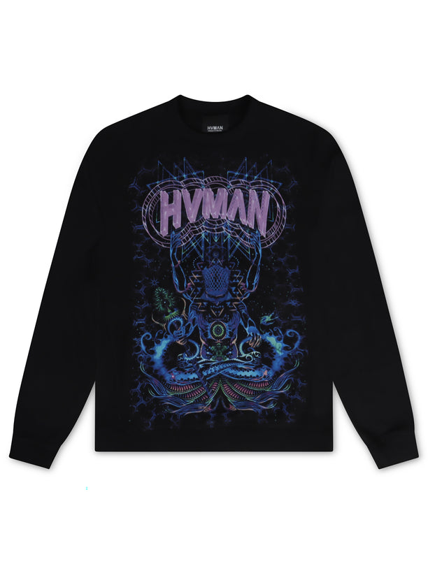 Hvman Crewneck Sweatshirt - Black