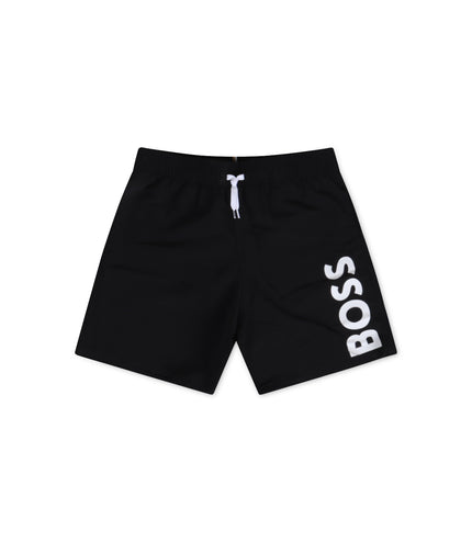 Boss Kids Quick-Dry Swim Shorts - Black