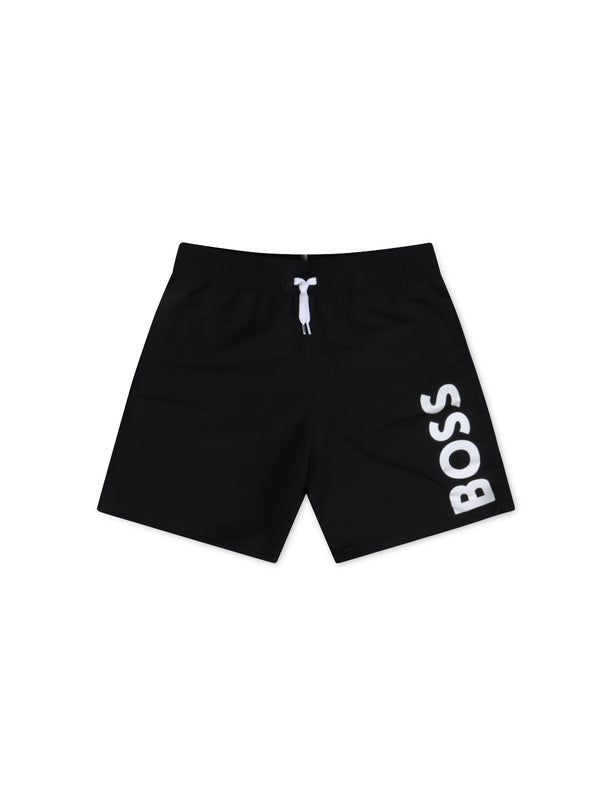 Boss Kids Quick-Dry Swim Shorts - Black