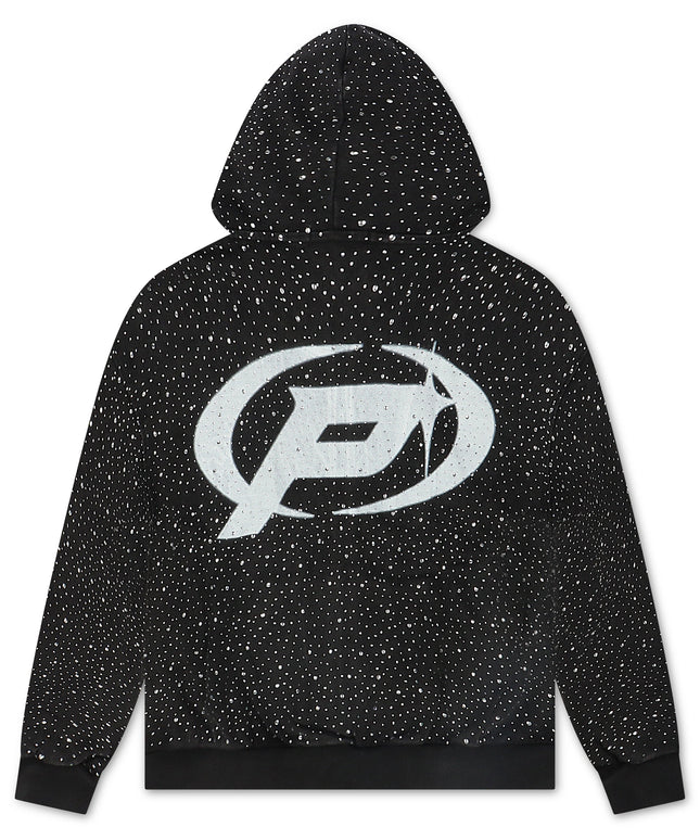 Prestige Diamond Zip Hoodie - Black