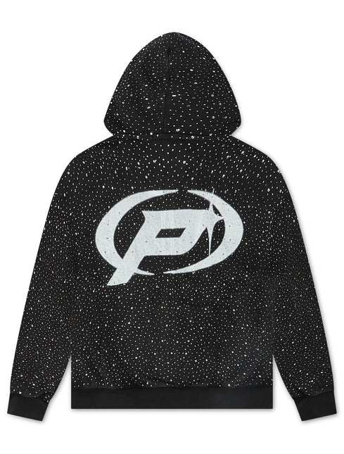 Prestige Diamond Zip Hoodie - Black