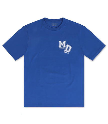 Money Dept. Los Angeles Block Letters Heavyweight Tee - Blue/White