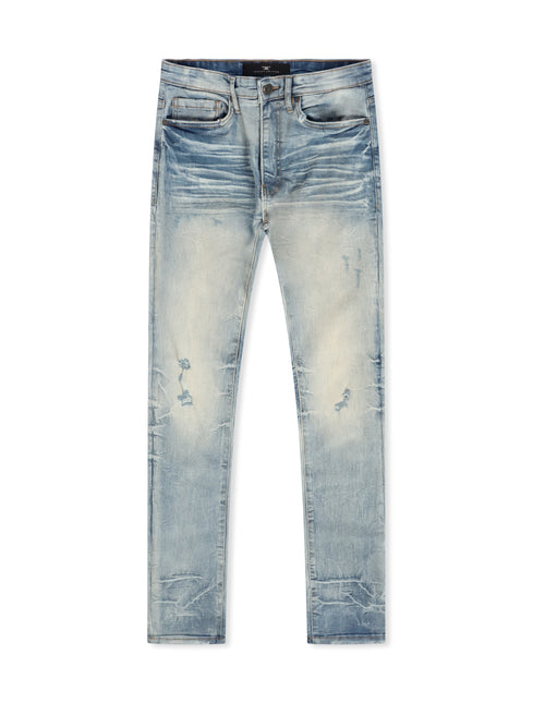 Jordan Craig Light Rips Slim Fit Jean - Iced Lager