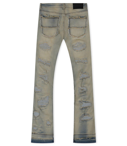 AJENDA STACKED JEANS - MEDIUM WASH AJENDA