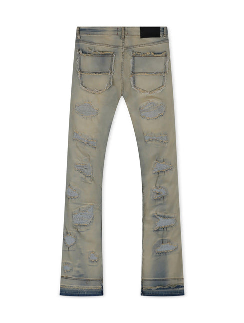 AJENDA STACKED JEANS - MEDIUM WASH AJENDA