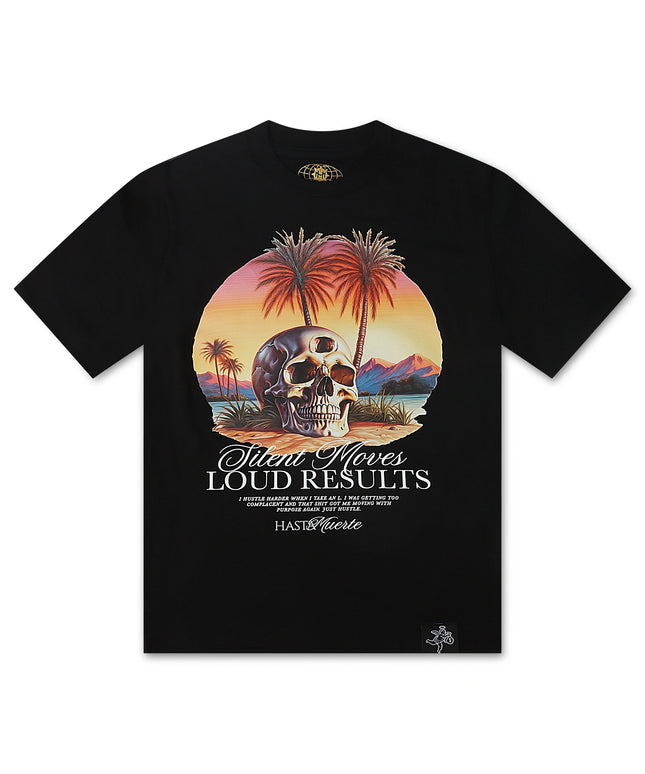 Hasta Muerte Sunset Third Eye Skull Tee - Black