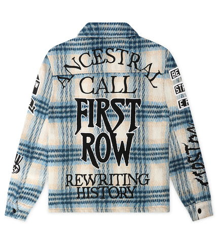 First Row Sherpa Flannel Jacket - Blue