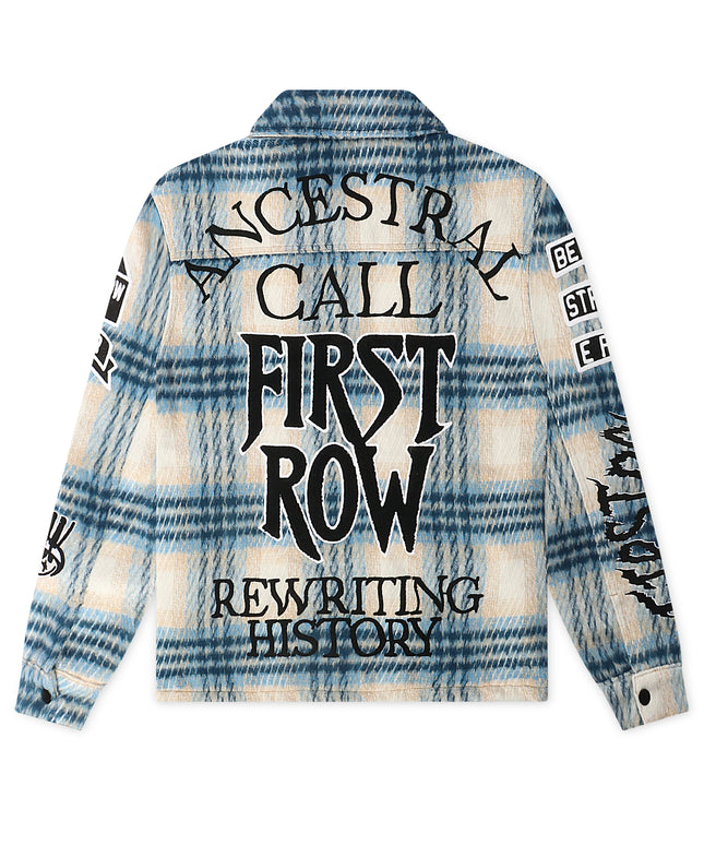 First Row Sherpa Flannel Jacket - Blue