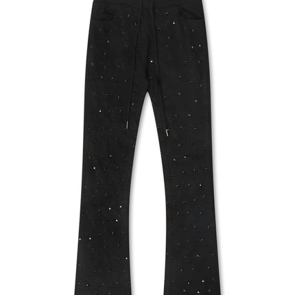 Rebel Denim Diamond Sweatpants - Jet Black