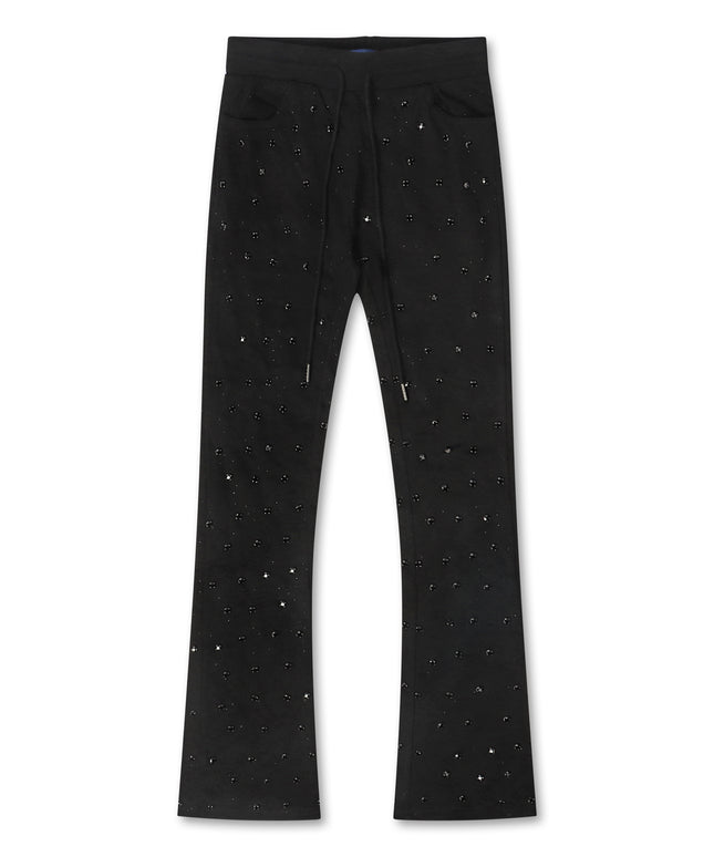 Rebel Denim Diamond Sweatpants - Jet Black
