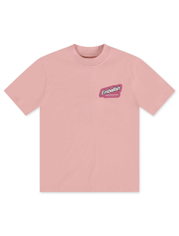 Embellish Garage Tee - Bubble Gum - Denim Exchange 