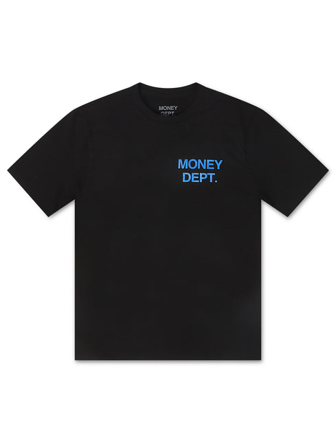 Money Dept. Los Angeles Heavyweight Tee - Black/Blue