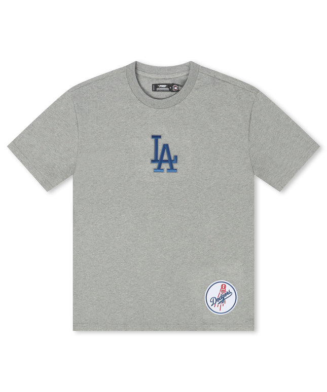Pro Standard La Dodgers Wingspan Drop Shoulder Tee - Dark Heather Grey