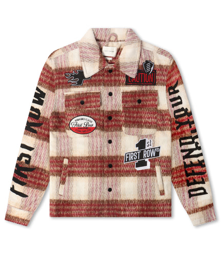 First Row Sherpa Flannel - Burgundy