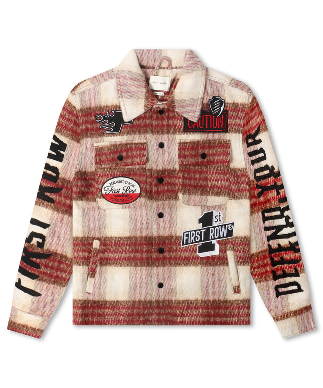 First Row Sherpa Flannel - Burgundy