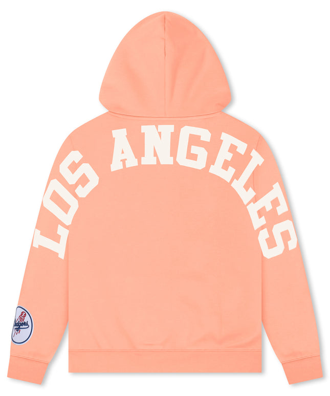 Pro Standard La Dodgers Wingspan Drop Shoulder Hoodie - Guava