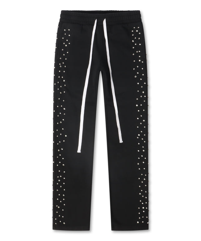 Embellish Ice Lounge Rhinestone Sweatpants - Black