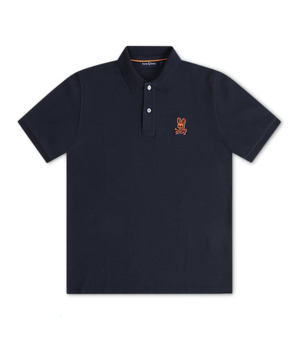 Psycho Bunny Sanderson Pique Polo - Navy - Denim Exchange 