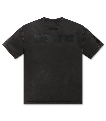 Pro Standard Raiders All-Over Logo Tee - Washed Black
