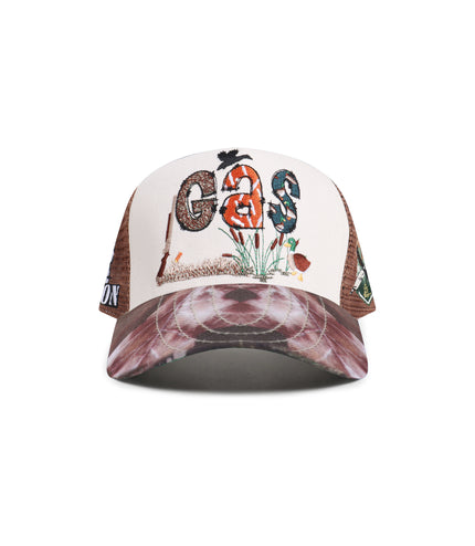 GasNYC Duck Hunter Trucker Hat - Beige/Camo