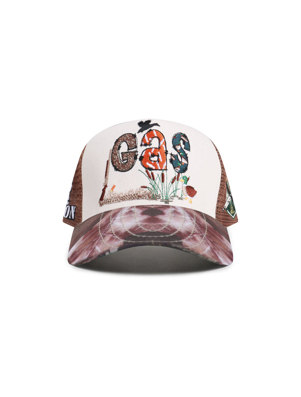 GasNYC Duck Hunter Trucker Hat - Beige/Camo