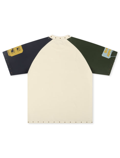 Street Approved Color Block Tee - Cream