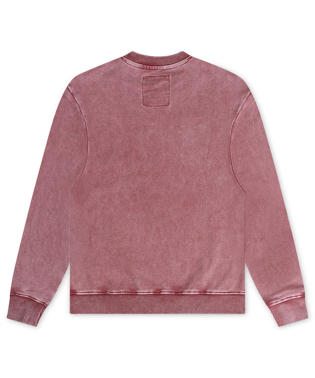 Vicious Denim Graphic Crewneck - Acid Burgundy