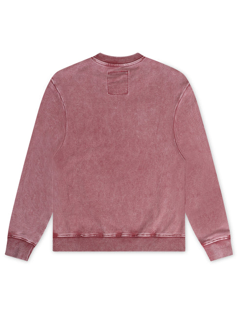 Vicious Denim Graphic Crewneck - Acid Burgundy