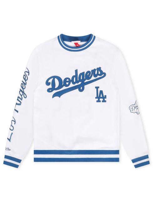 Mitchell & Ness Dodgers Fleece Crewneck - Arctic White