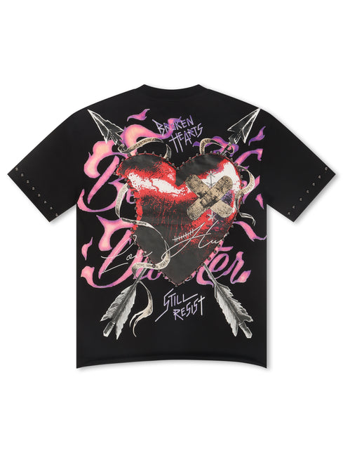 Makobi Broken Hearts Tee - Black