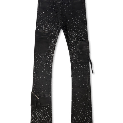 Vicious Denim All Over Rhinestone Jeans - Black