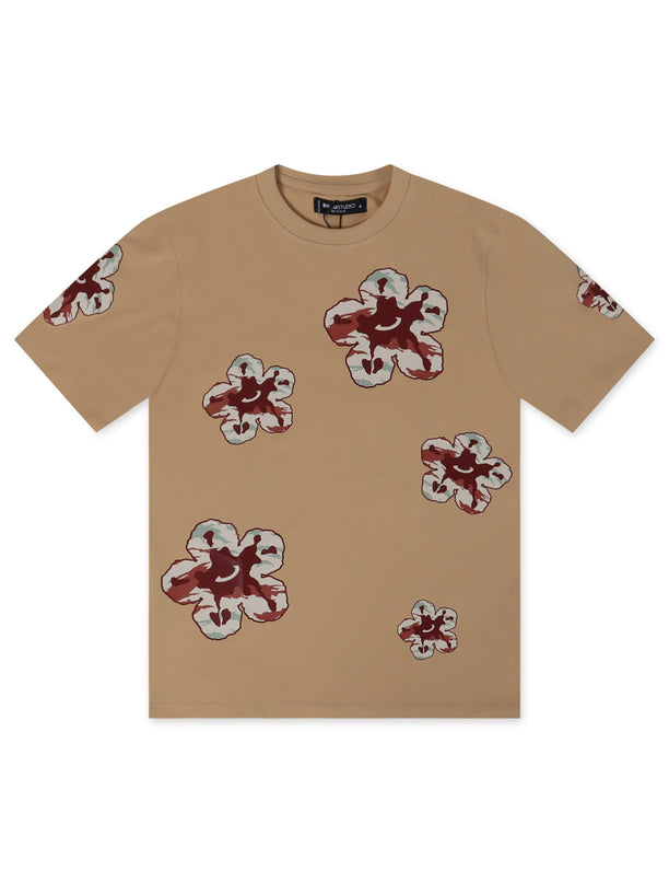 ROKU STUDIO EARTHTONE TEAR TEE - KHAKI ROKU STUDIO