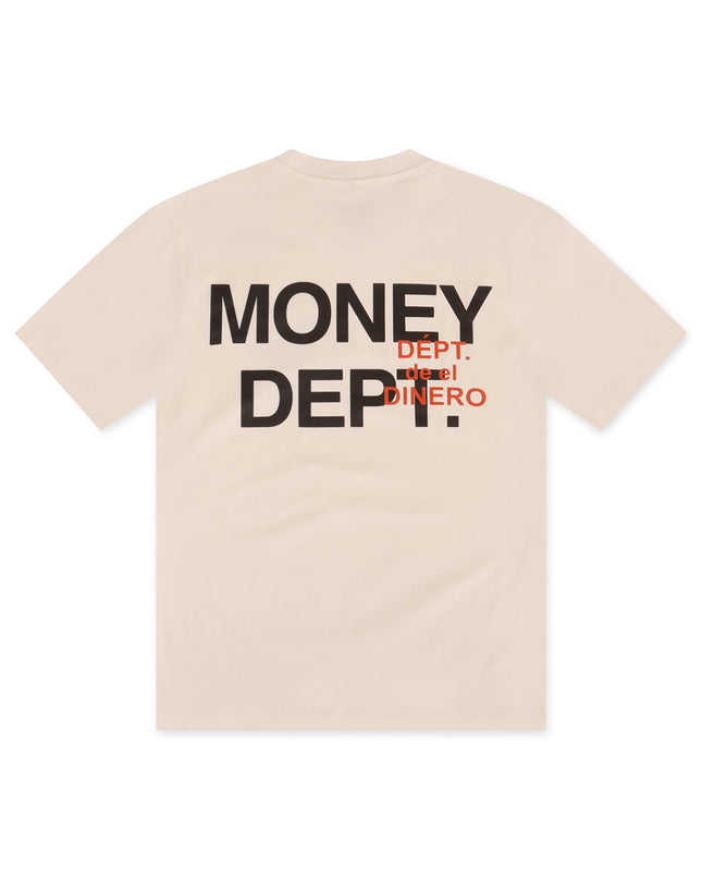 MONEY DEPT. DEPT DE EL DINERO TEE - CREAM/BROWN/ORANGE