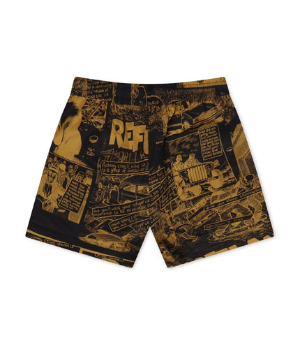 TRNCHS PALESTRY SHORTS - YELLOW/BLACK TRNCHS