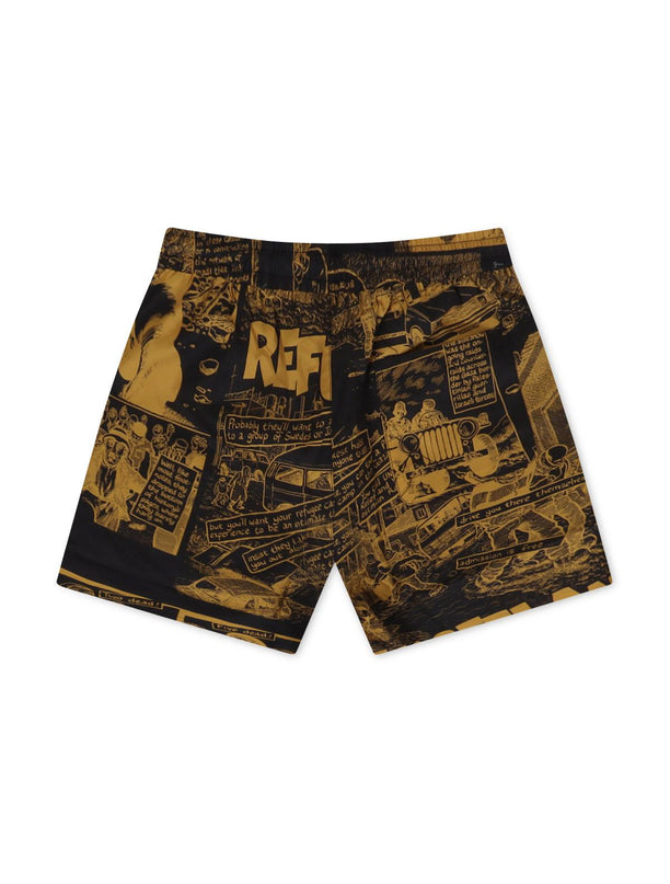 TRNCHS PALESTRY SHORTS - YELLOW/BLACK TRNCHS