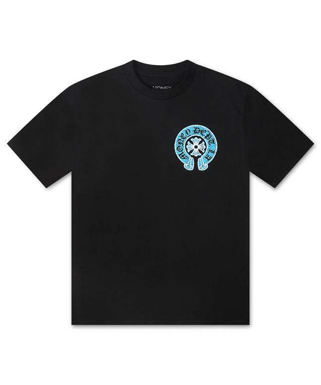Money Dept. Vintage Old English Tee - Black/Blue