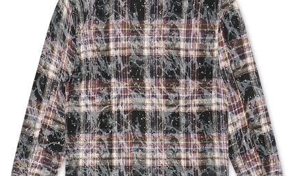 Rebel Denim Rhinestone Flannel - Plum