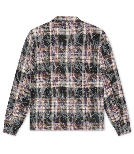 Rebel Denim Rhinestone Flannel - Plum