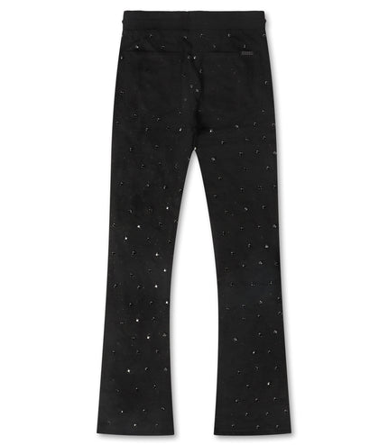 Rebel Denim Diamond Sweatpants - Jet Black