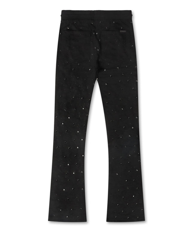 Rebel Denim Diamond Sweatpants - Jet Black