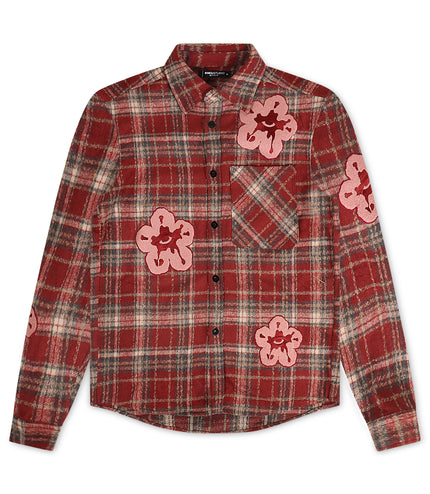 Roku Studio Tear Drip Heavy Flannel - Burgundy