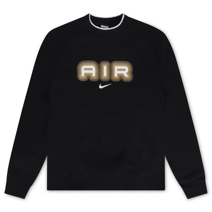 Nike Mens Air Crew Fleece Crewneck - Black/Metallic Gold