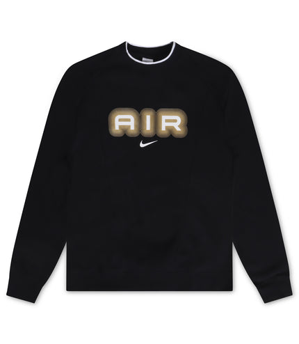 Nike Mens Air Crew Fleece Crewneck - Black/Metallic Gold