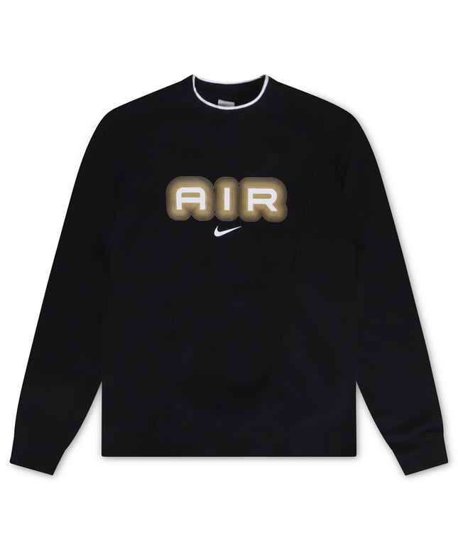 Nike Mens Air Crew Fleece Crewneck - Black/Metallic Gold
