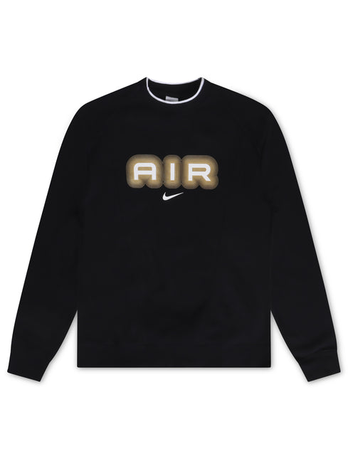 Nike Mens Air Crew Fleece Crewneck - Black/Metallic Gold